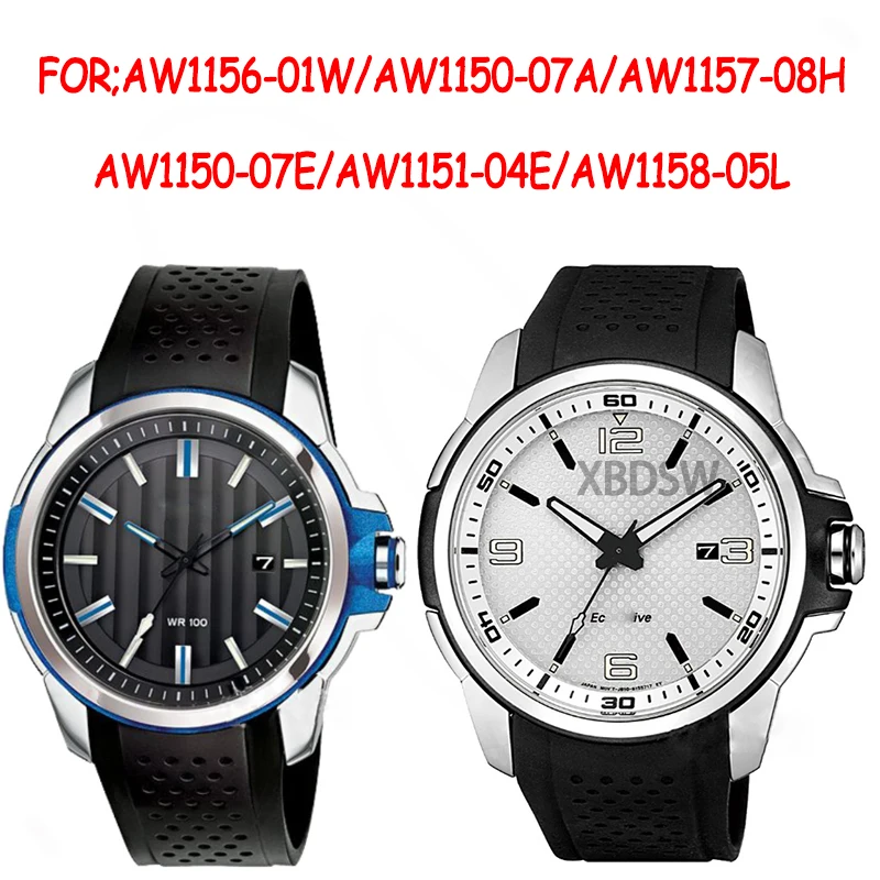 Silicone Band  For Citizen Eco-Drive Weekender Mens Watch Strap AW1158-05L AW1150-07E AW1156-01W 23mm Sport Waterproof Band