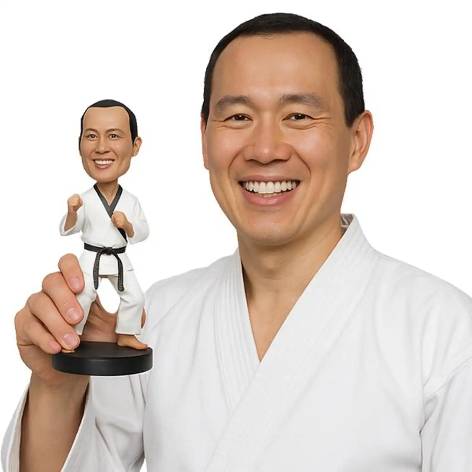 Bobblehead personnalisé à partir d'une photo, sculpture en argile sur mesure, cadeau fait main pour collègue, cadeau de remerciement pour employé