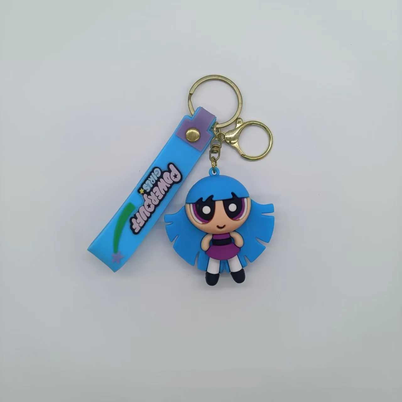 6 cm klassischer Anime-Cartoon Powerpuff Girls Schmetterling Schlüsselanhänger Herren- und Damenanhänger kleine Ornamente süße Geschenke – Detail 6