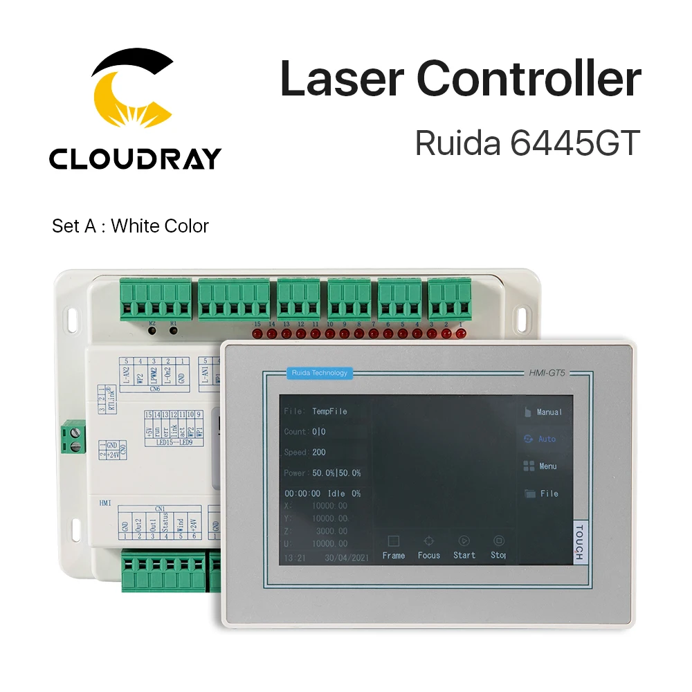 Cloudray New Arrival Ruida Controller 6445GT Touch Screen White/Black Color for Co2 Laser Engraving Cutting Machine Upgrade