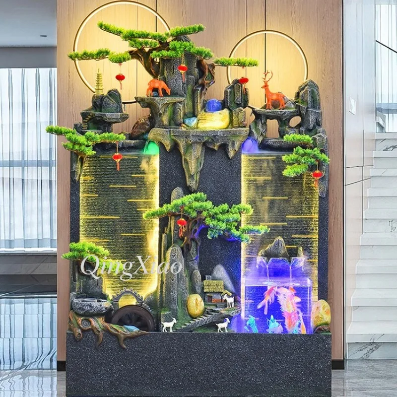 Decorative Rockery Water Wall Fountain Indoor Outdoor Landscape Decoration Suitable For Courtyard Balcony Entrance Living Room