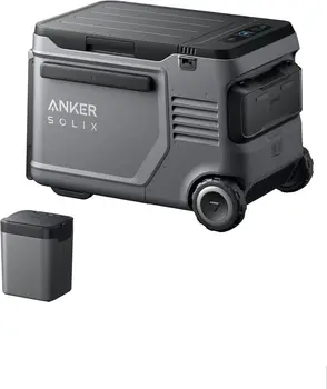 Anker SOLIX EverFrost 2 40L Chłodziarka z Dodatkową Baterią, 61 qt Lodówka Samochodowa, Elektryczna Chłodziarka z Baterią 288Wh, Zasilana przez AC/DC lub Energią Słoneczną, do Kempingu, Podróży i Wędkarstwa