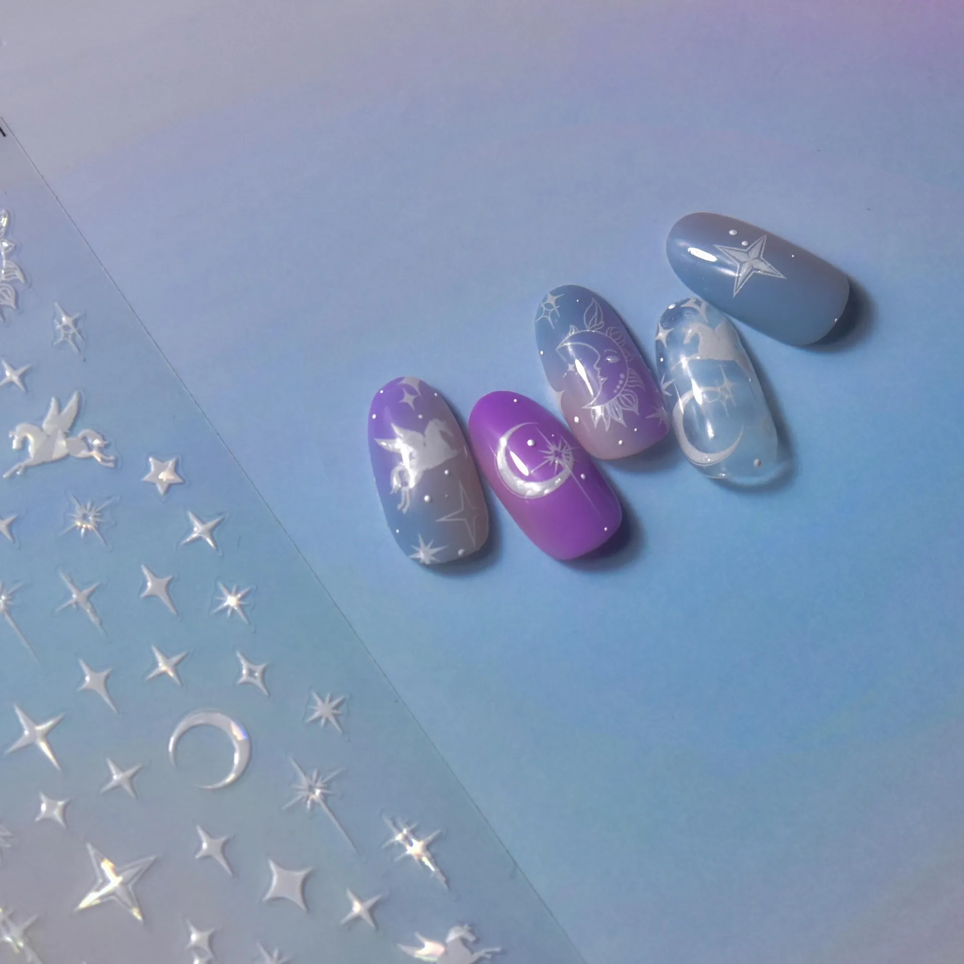 1pcs 3D Water Drop Nail Stickers Transparent Bubble Self-Adhesive Nail Decals Natural Wet Look Aesthetic DIY Nail Art Decoration