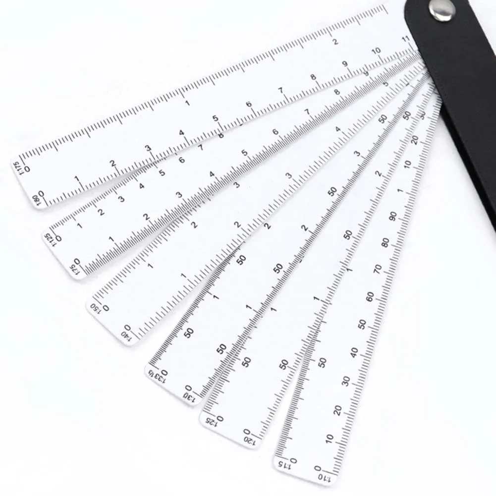 Fan Shape Scale Ruler With 6 Blades Engineering Multifunctional Foldable Rulers Versatility For All Your Engineering Projects