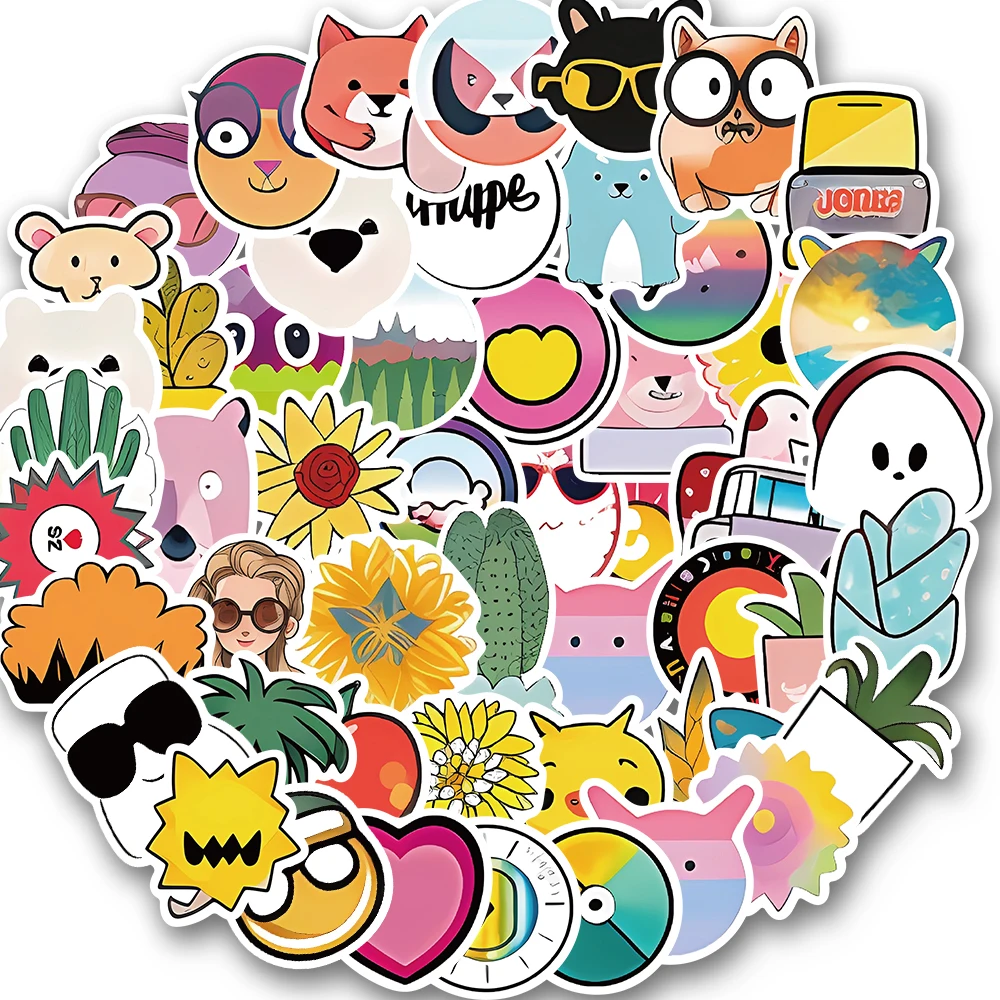 

60PCS Cute Hairy Kid Graffiti Stickers Exquisite Handbooks Materials Phone Cases Laptop Suitcases Water Cups Waterproof Stickers
