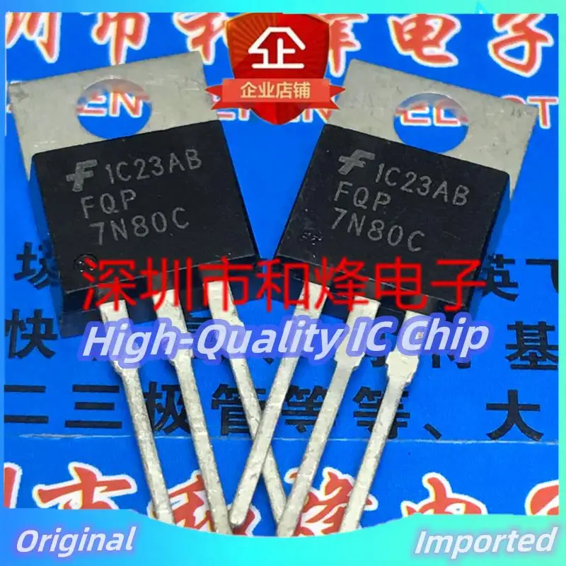 10PCS-30PCS  FQP7N80C   TO-220 7A 800V   Best QualityIn Stock Fast Shipping  Best Quality