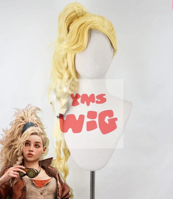 

YMS WIG Monster Hunter Wilds Gemma Golden Cosplay Wig