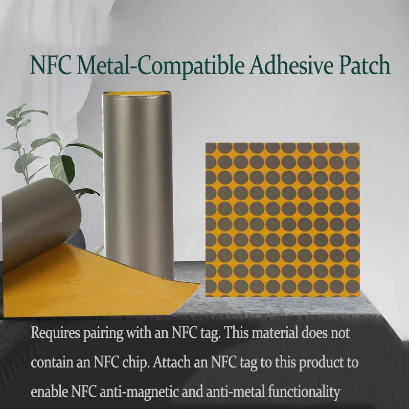 5/10 Stück Anti-Metall-Aufkleber Ferrit-Abschirmungspflaster Externes NFC-Modul für Smartphones NFC-Signalverstärker für Metalloberfläche – Detail 2