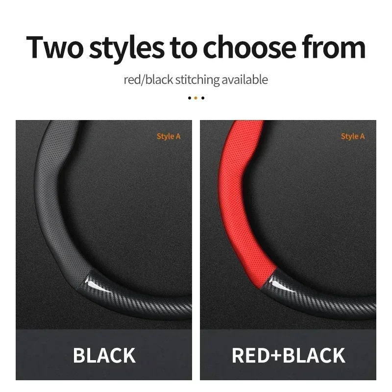 غطاء عجلة القيادة من الجلد الكربوني لسيارة Toyota YARiS Cross Premiere Z Adventure Hybrid Dynamic GR Sport 2023 2024 2025 غير قابل للانزلاق #5