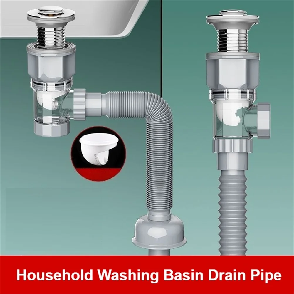 Basin Drain with Flip Top Mechanism Made of Stainless Steel and PP for Standard For Sink Mounting Applications