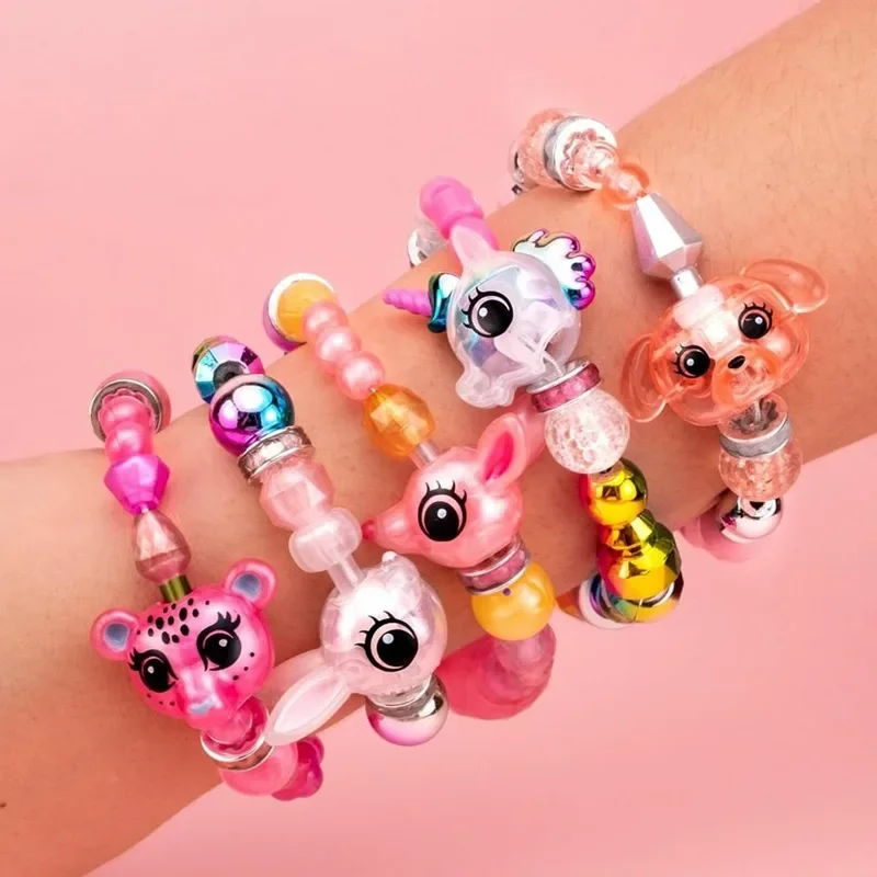 Genuine Animals Cute Pets Children's Magic Bracelet Twist and Turn Pet Toys Princess Cartoon Jewelry Girls Jewelry Gift