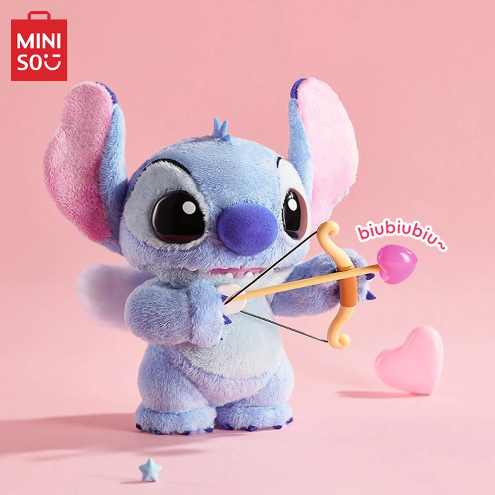 

MINISO Disney Стич Купидон Серия ПВХ модель куклы игрушки аниме мультфильм кавайные милые настольные декоративные украшения праздничные подарки