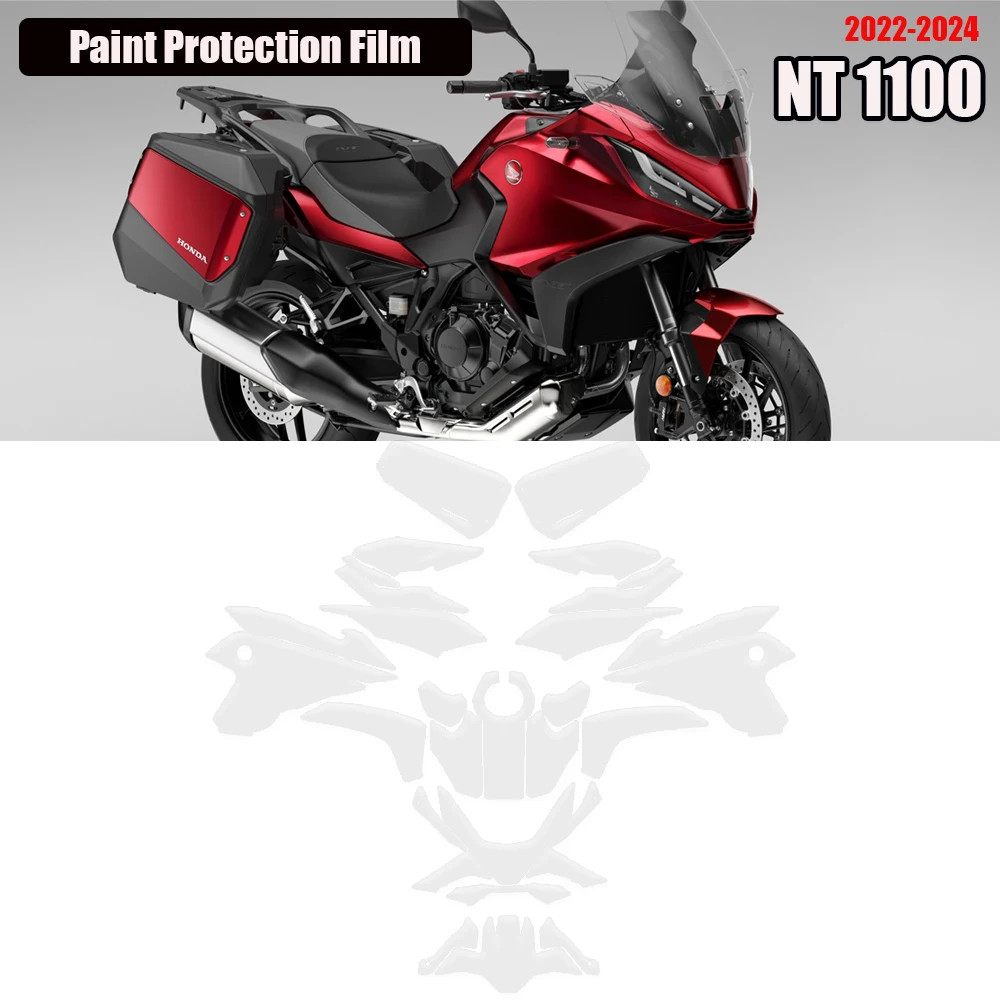 يناسب NT1100 PPF بولي TPU الطلاء طبقة رقيقة واقية لهوندا NT 1100 اكسسوارات السيارات طبقة حماية شفافة ملصقات الجسم 2022-24