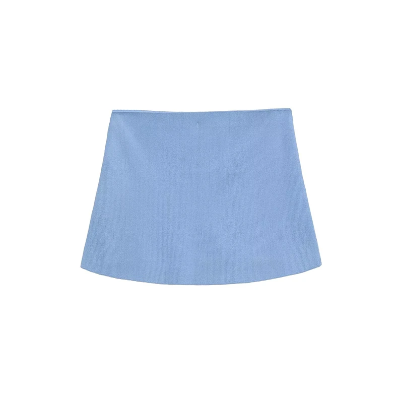 

KEYANKETIAN Summer New Women's A-line Short Skirt Fashionable And Simple Temperament Knitted Mini Skirt
