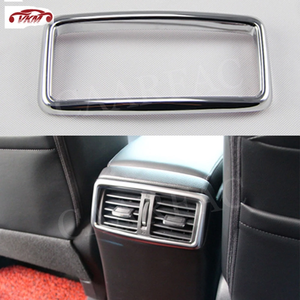 

Car Interior Rear Seat AC Air Condition Vent Outlet Cover Trim Decoration For Nissan X-Trail X Trail T32 2014 -2017 ABS Chrome