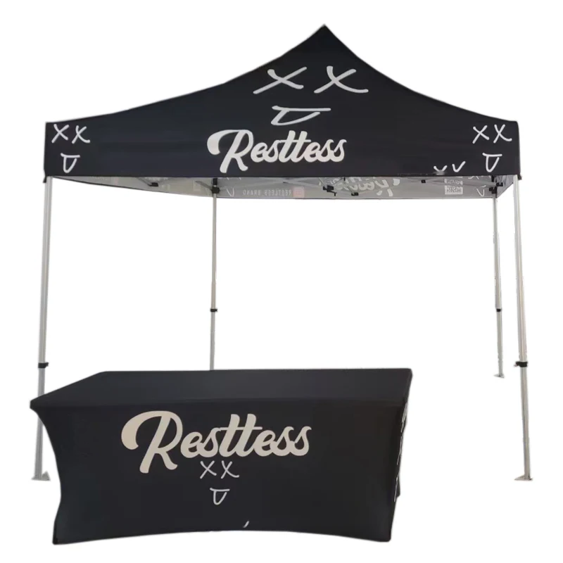 6FT/4FT/8FT Stretchable Table Cover With Customized Logos Customized Size For Folding Table Outdoor Advertising Event Promotion