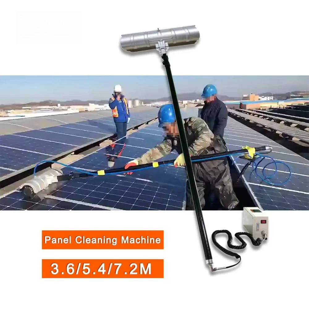 High Efficiency Solar Panel Cleaning Robot 7.2M Rechargeable Dry Cleaning Equipment Photovoltaic PV Module Home Commercial Use
