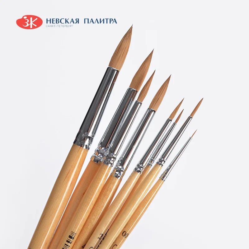 1Pcs Russische Weiße Nächte Sonnet Nerz Mix Haar Malerei Pinsel Haken Linie Stift für Wasser Farbe Malerei Zeichnung Schule kunst Liefert – Detail 8