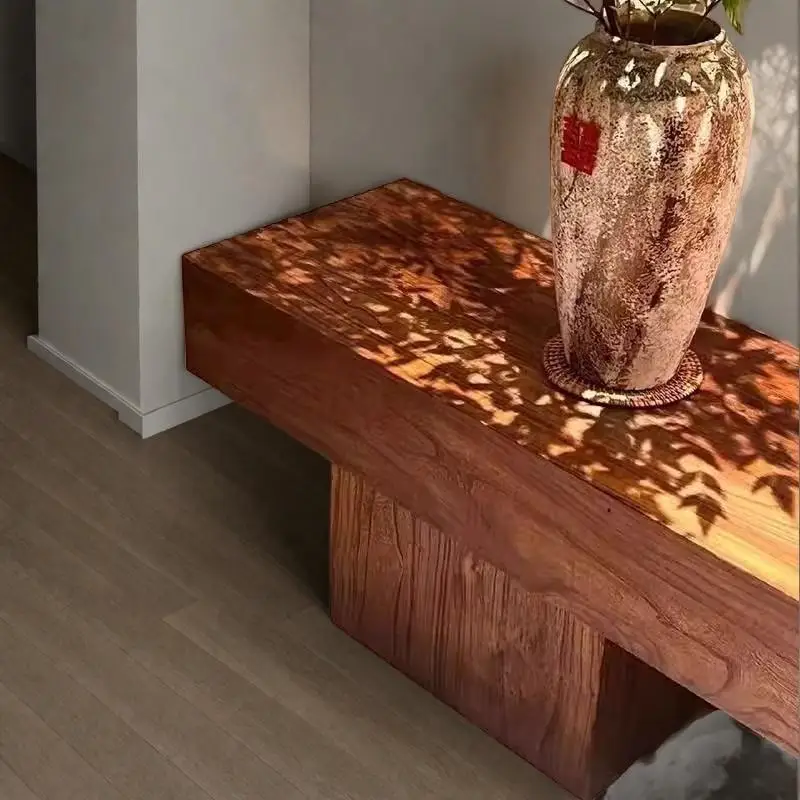 원목 벤치 레트로 통나무 오래된 집 벤치 중세 의류 매장 신발 갈아 신는 의자