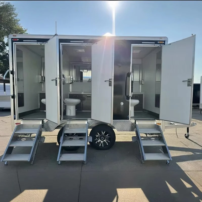 High-End Luxury Mobile WC Trailer Premium Interior Decoration Customized for Outdoor Wedding Celebration Banquet Events
