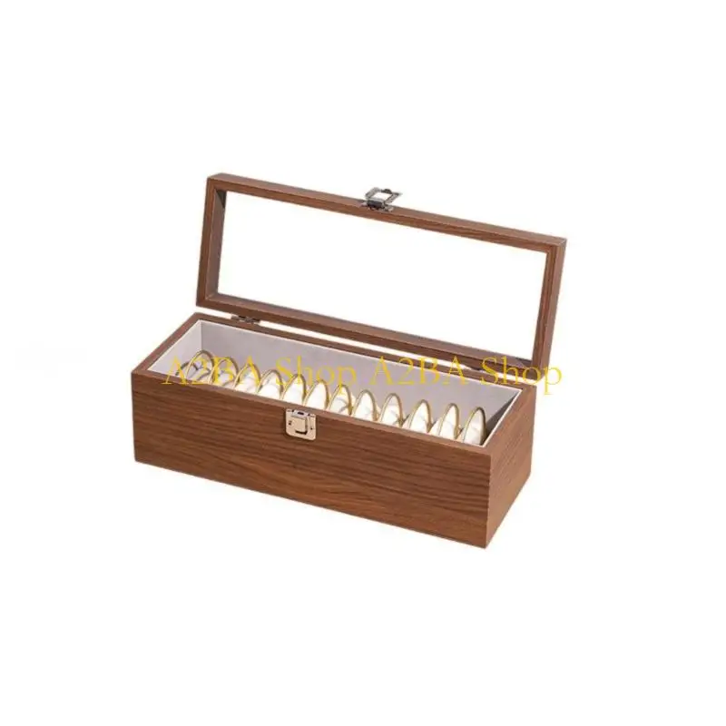 A2BA Vintage Decorative Storage Box Spacious Compartment Jewelry Case for Gold Silver Accessories Protections