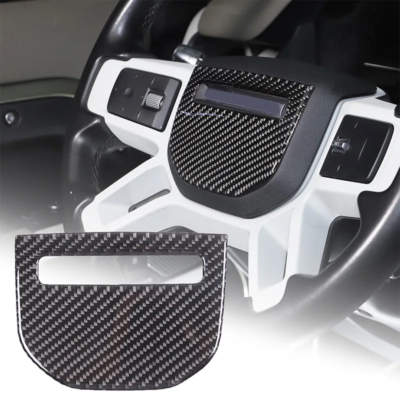 

For Land Rover Defender 90 110 2020-2024 Soft Carbon Fiber Car Steering Wheel Logo Decoration Sticker Interior Accessories