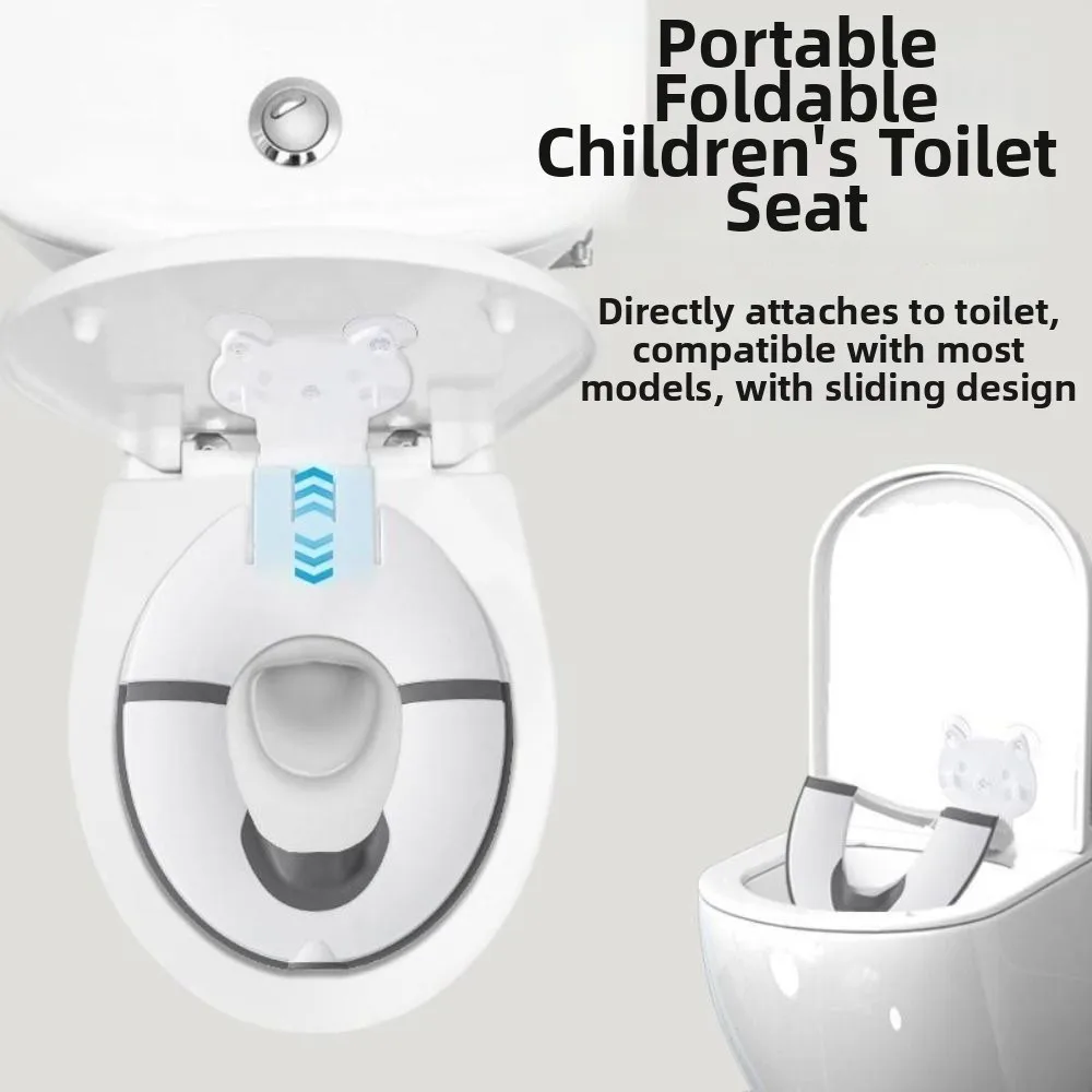 Splash-proof Baby Folding Potty Seat Universal Adjustable Portable Toilet Seat Cover Suction Cup Fixation Waterproof