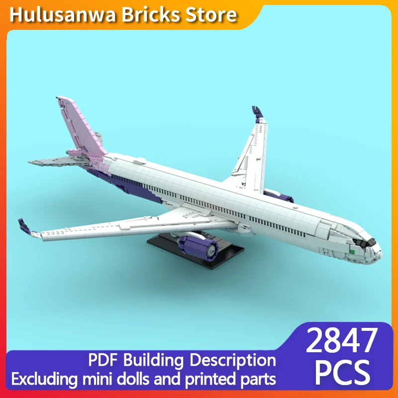 

A350-1000 Civil Aircraft Model MOC Building Bricks War Equipment Modular Technology Gifts Holiday Assemble Children Toys Suit