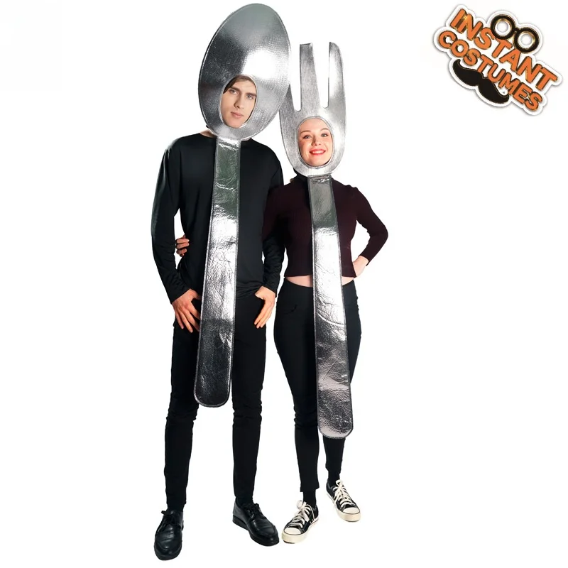 Cosplay Halloween Bühnenauftritt Outfit Lustige Requisiten Suppenlöffel Gabel Ethnisches Kostüm Damen Spezial Herbst 2025