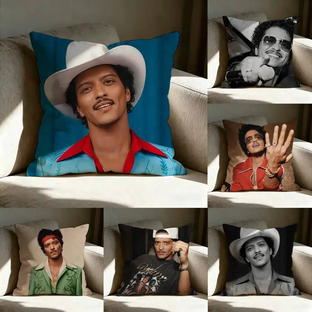 

Singer B-Bruno M-Mars Pillow Case Living Room Sofa Cushion Cover Suitable For Home Bedroom Room Decoration