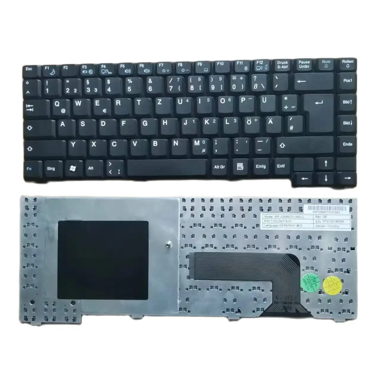 

New For Fujitsu AMILO PA1510 PA2510 PI1505 PI1537 PI1556 PI2515 Series German GR Laptop Keyboard Black MP-02686D0-360UL