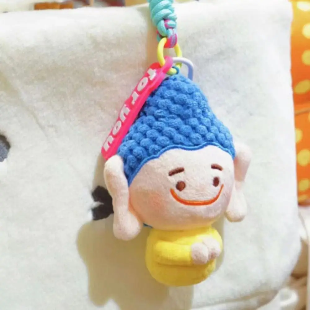 Cartoon Buddha Plush Pendant Creative Cute Buddha Plush Doll Keychain Funny Stuffed Buddha Plush Toy Keyring Birthday Gift