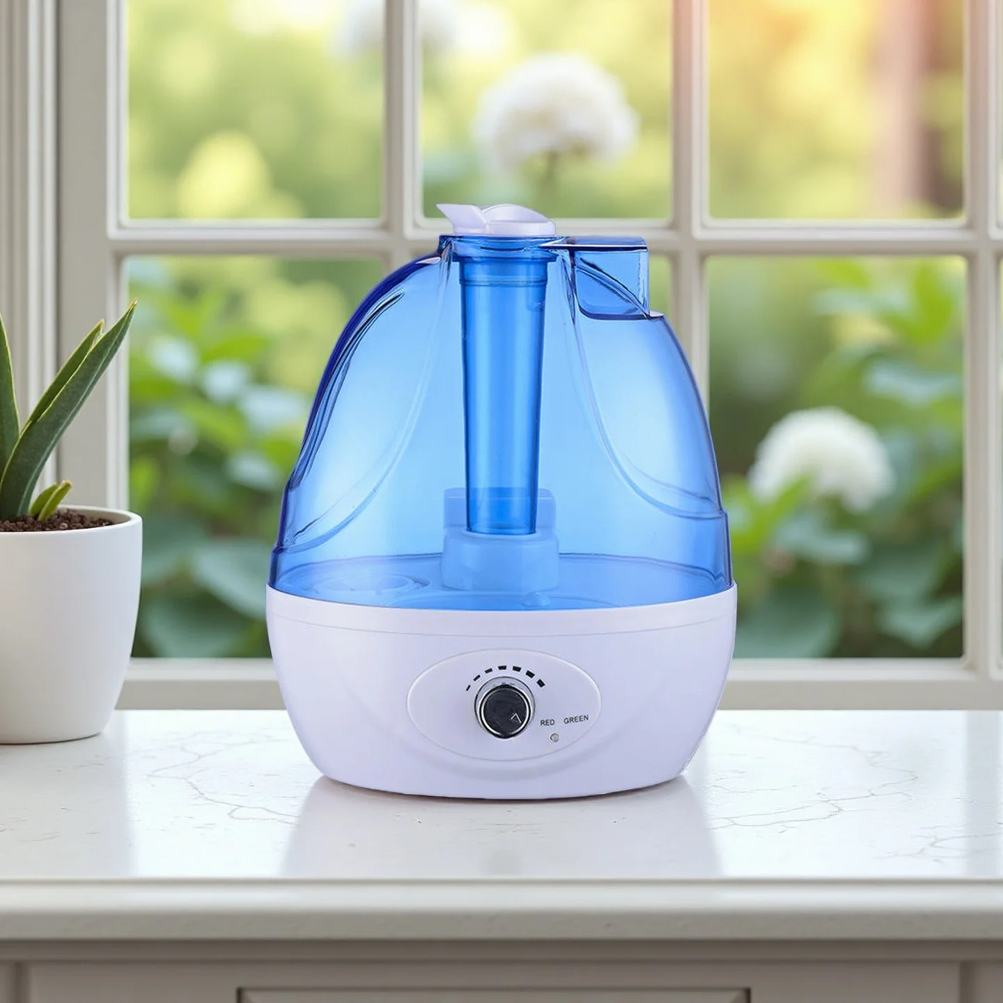 Mini Ultrasonic Mist Humidifier Quiet Plastic Anti-Dry-Burning Air Diffuser for Bedroom and Home Office