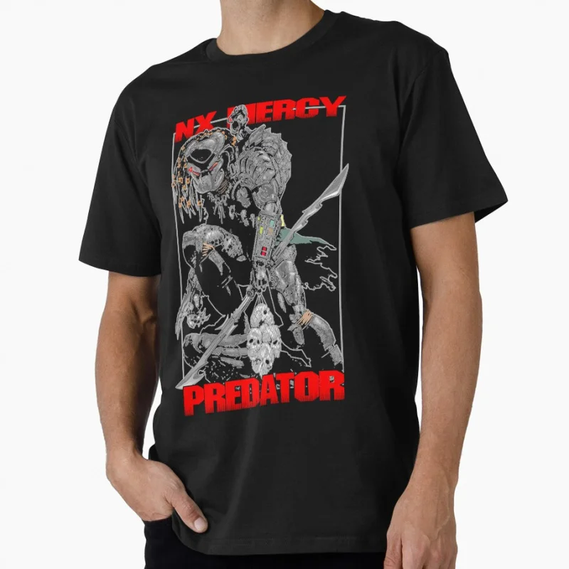 

Concrete Jungle Retro sic fi Alien vs predator hunter Scary halloween Gift t shirt for man 100% cotton printed clothes
