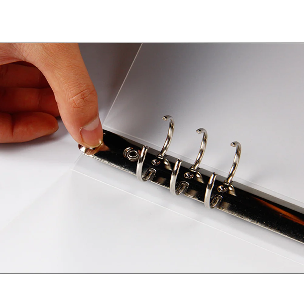 

Matte Finish A5 Pp File Folder Stainless Steel Clip Elastic Band For Office School Business Loose Leaf Sorting