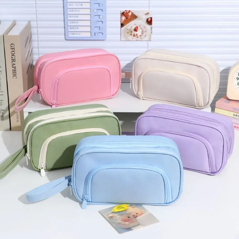 Creative Pull-out Type Pen Bag Large Capacity Dirt-proof Stationery Bag Classified Storage Bag Students