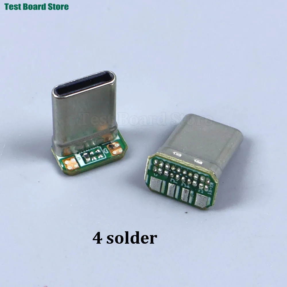 2/5/10 Stück USB Typ-C Stecker 16P Vertikaler Daten-Ladeanschluss mit 2/3/4/5/6 Schweiß-PCB-USB-Platinenanschluss 16P USB-C Steckverbinder – Detail 8