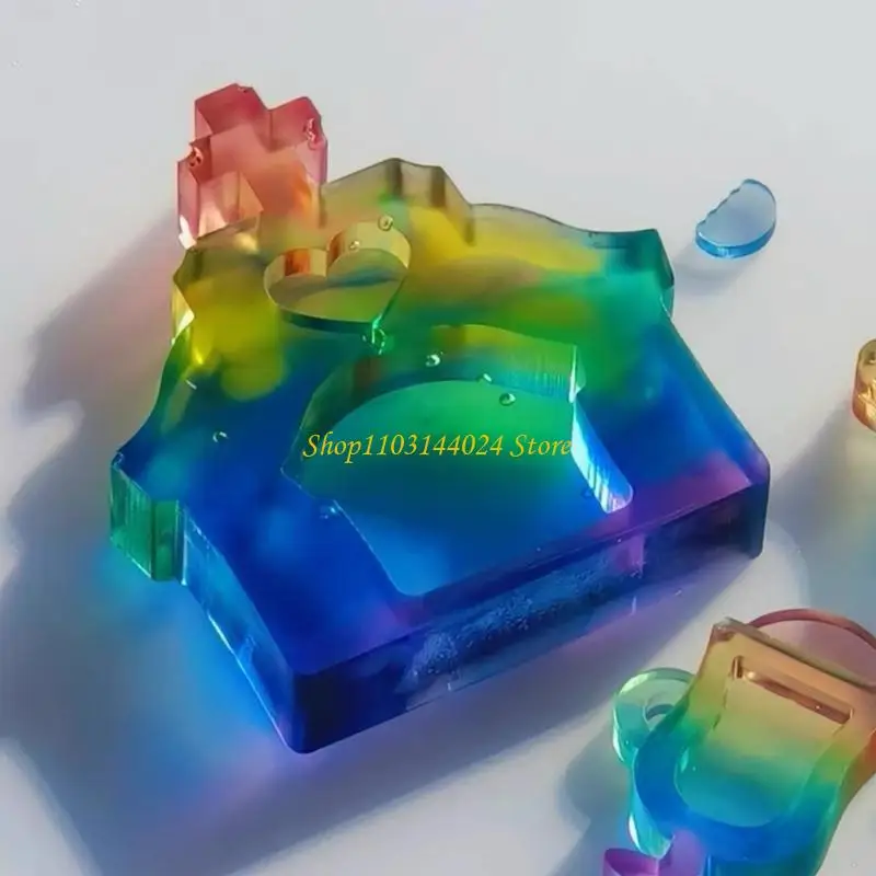 N5KE Crystal epoxy Resin Morble Church Quicks and Mould Resin Art Craft Making DIY #3