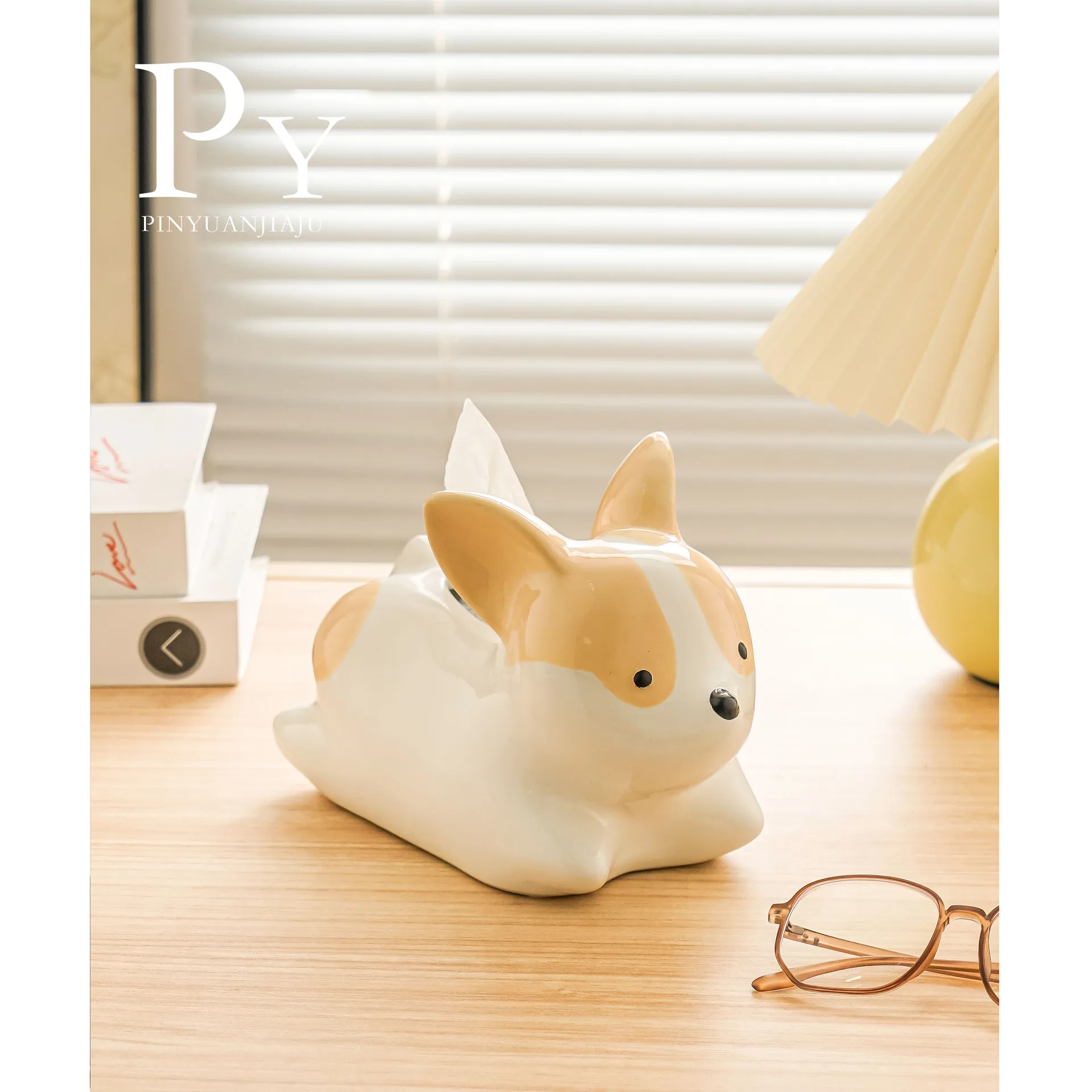 

Cute Animal Tissue Box Living Room Coffee Table Tissue Holder Bathroom Tissue Dispenser Entryway Decor Tissue Box Corgi