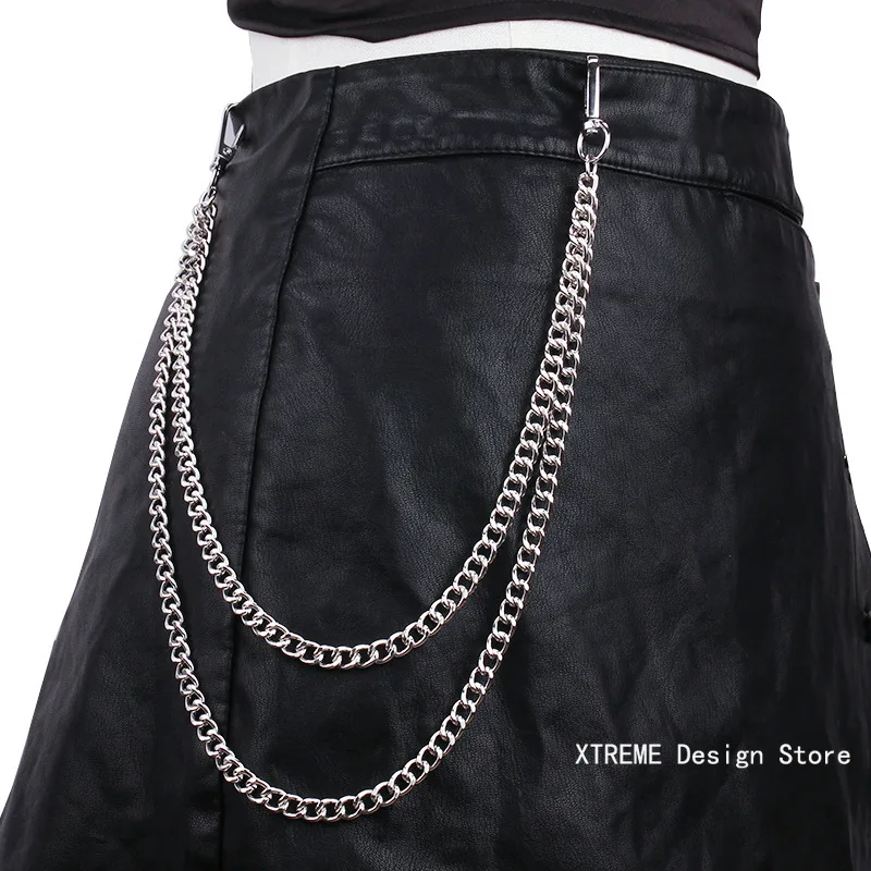 

Многослойные металлические брелки в стиле панк-рок для мужчин и женщин, брелок для ключей на талии, кошелек, джинсы, брюки в стиле хип-хоп, поясные цепочки, ювелирные аксессуары