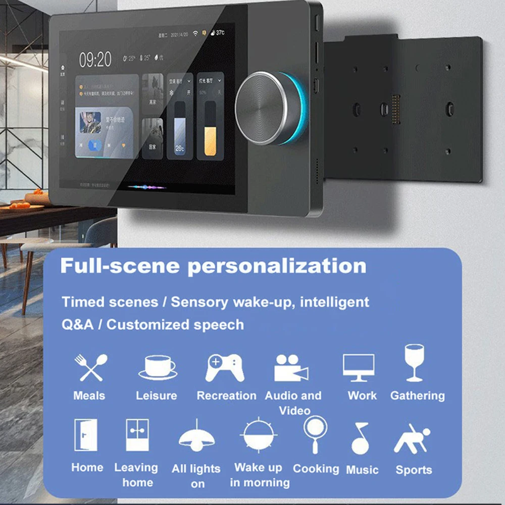Automation Home Systems Smart And Gateway Central Control Screen 8Inch Panel Tuya Smart Touch Screen With Google Home Alexa