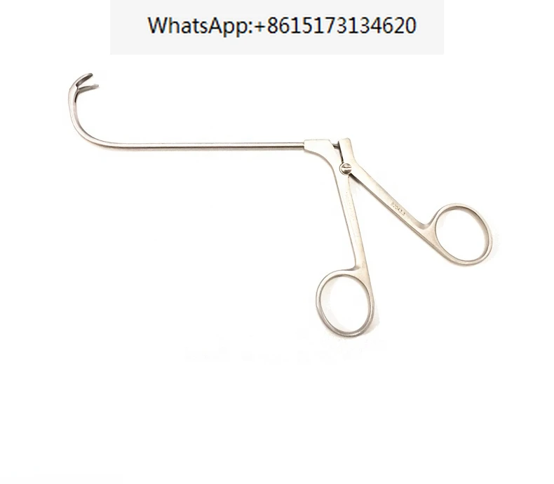 ENT endoscope instrument nasal tissue forceps ent veterinary endoscope Nasal grasping forceps Long curved,upward 115°