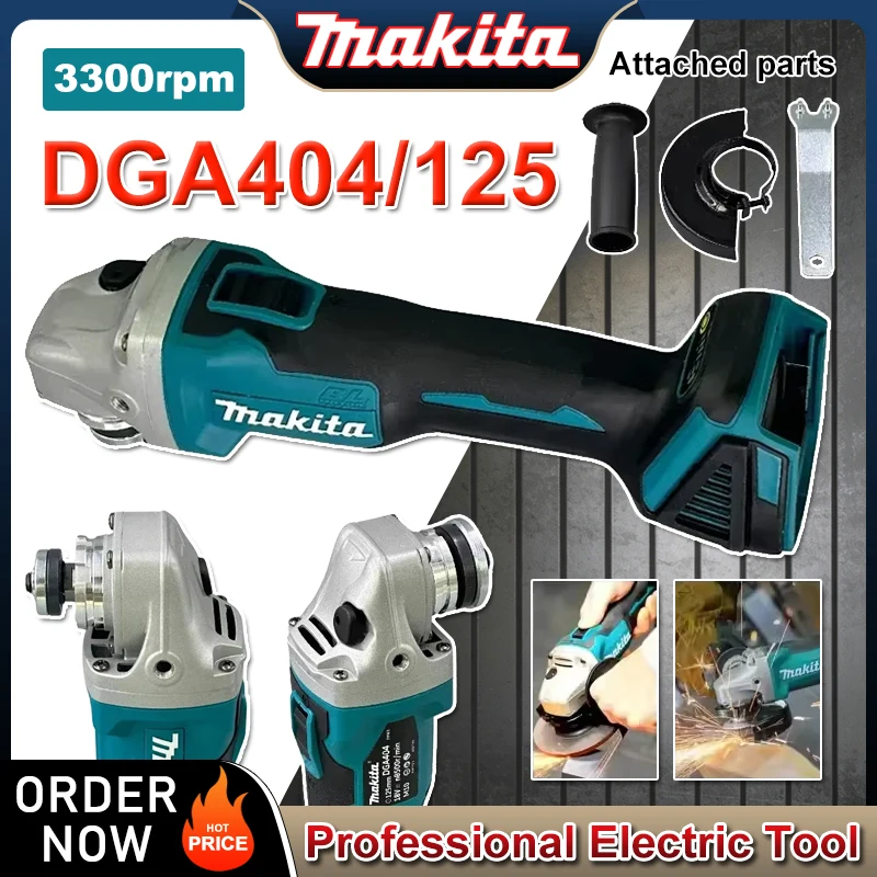 

Makita DGA404 125 мм/100 мм Бесщеточная литиевая электрическая угловая шлифовальная машина Перезаряжаемая режущая машина Полировальная машина высокой мощности
