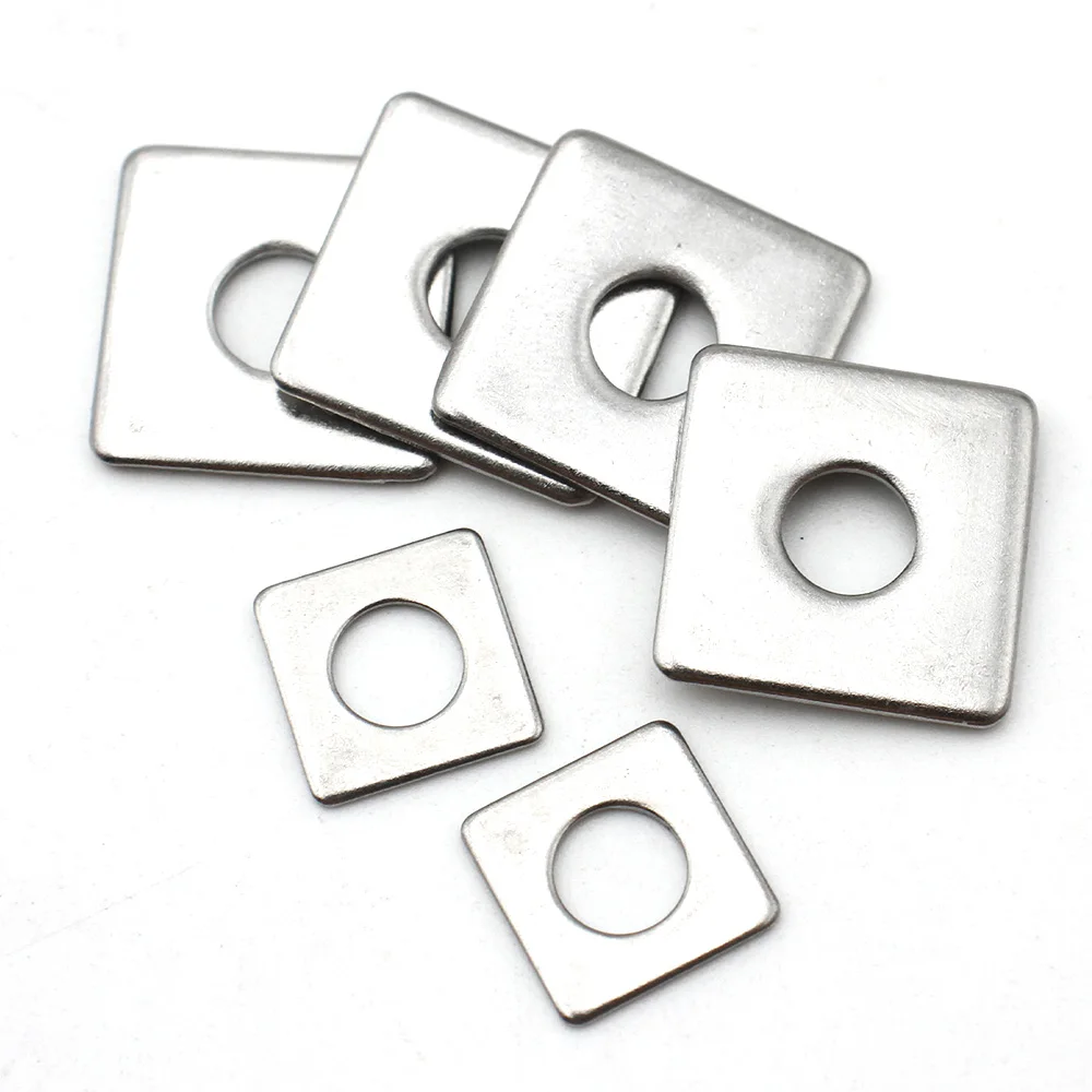1-50pcs M3~M20 304 Stainless Steel Square Flat Washers Metal  Gaskets for Curtain Wall Systems
