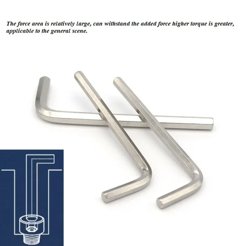 Llave Allen de pulgadas en forma de L, llave hexagonal de cabeza plana niquelada 1/16 5/64 3/32 1/8 5/32 3/16 7/32 1/4 5/16 3/8 1/2 9/16 herramienta de reparación
