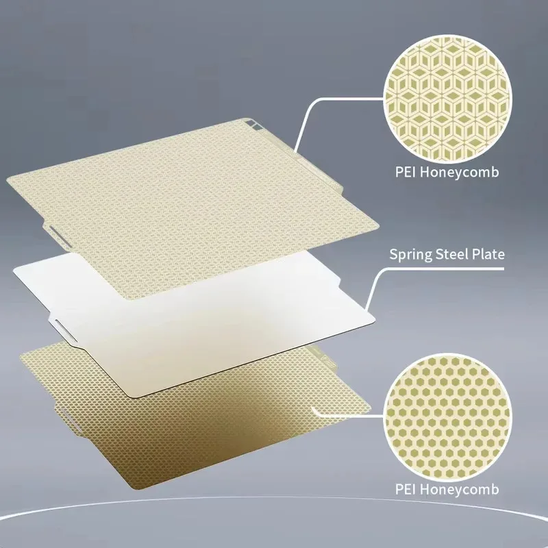 

PEI Honeycomb Sheet 3D Printer Compatible X1 Carbon P1P P1S X1C Bamboo A1 257x257 Printing Plate Cube Accessory