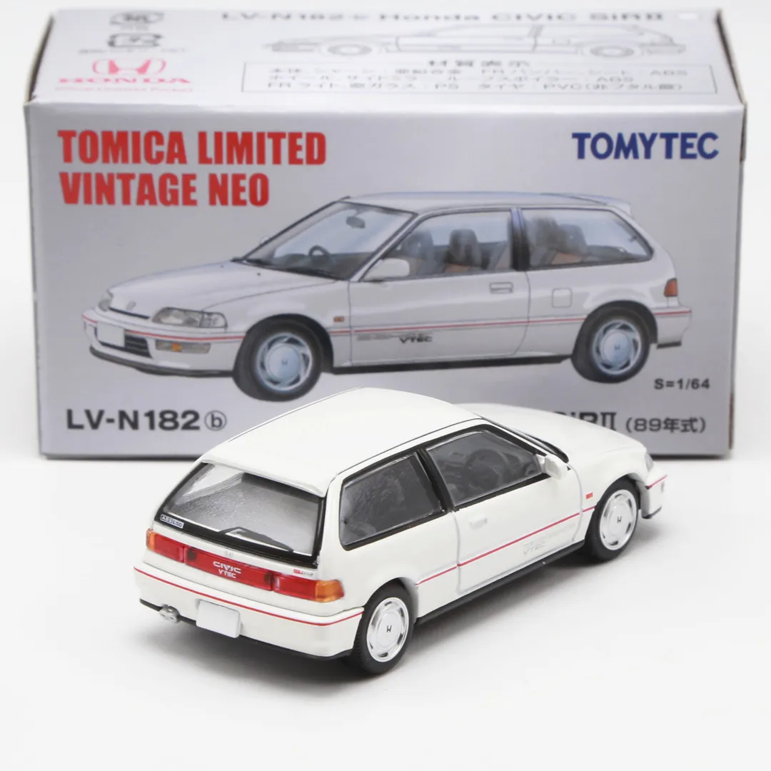 Tomytec Tomica TLV N182A/B Civic SiR-II JDM Limited Edition Simulation Alloy Static Car Model Toy Gift