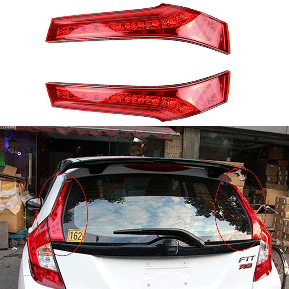 

2 шт. для Honda Jazz Fit 2014 2015 2016 2017 задний бампер задний фонарь DRL задний бампер задний фонарь противотуманные фары стоп-сигналы