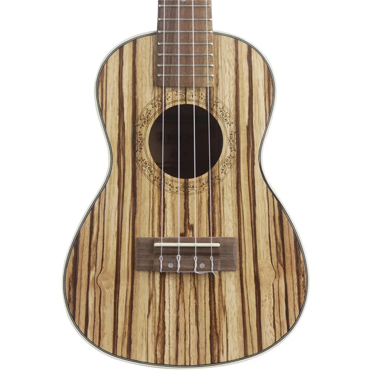 21 24 26 Inch High Quality Handmade Solid Acoustic Miniature Mini Guitar Zebra Grain Wood Ukulele view 4