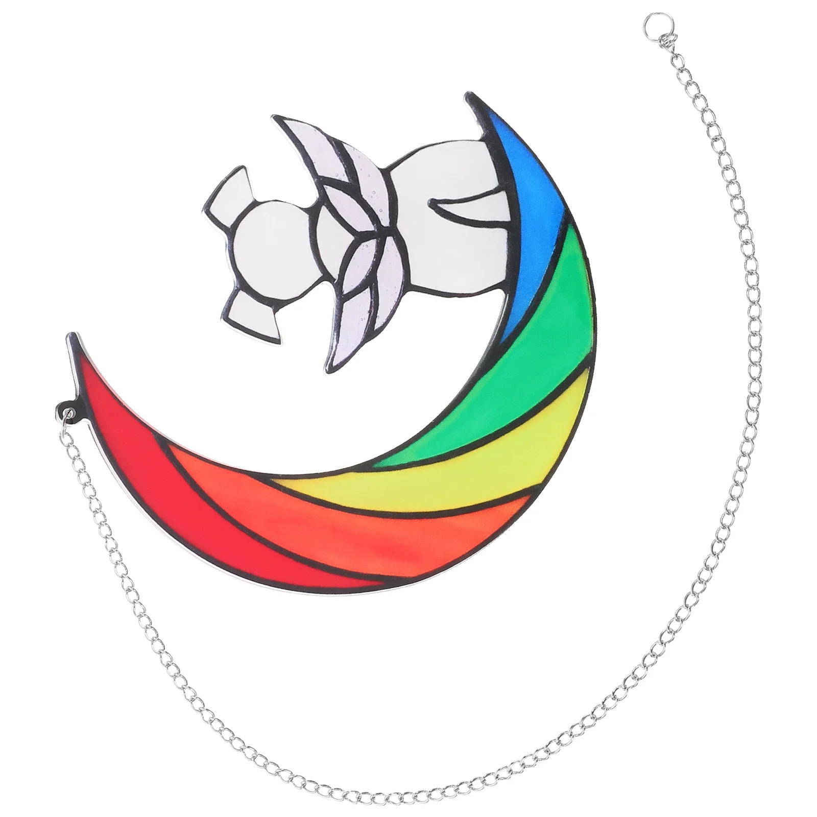 

Acrylic Moon Window Hanging Ornament Pet Memorial Dog Decor Minimalist Home Wall Decoration Hanging Decor Dog Moon